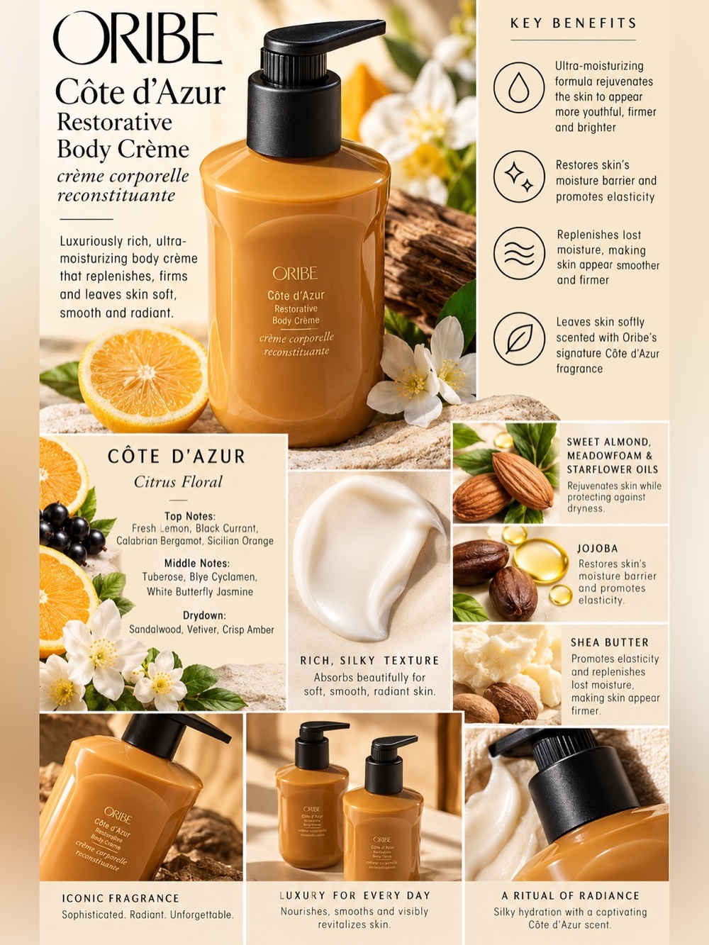 ✨ Oribe Côte d’Azur Restorative Body Crème ✨ Luxury body care